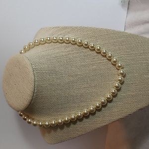 Off white faux peral necklace